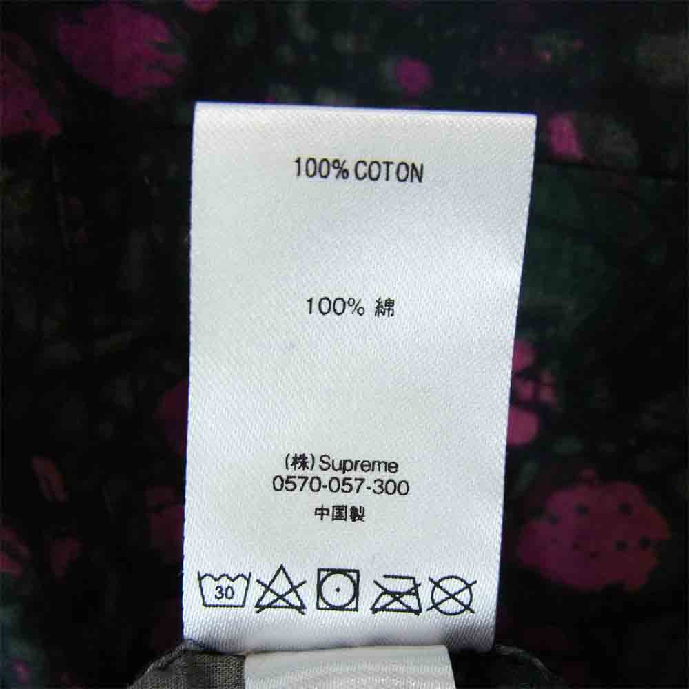 Supreme シュプリーム 18AW Acid Floral Shirt アシッド フローラル シャツ ダークグレー系 M【美品】【中古】
