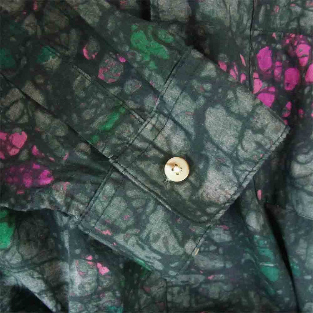 Supreme シュプリーム 18AW Acid Floral Shirt アシッド フローラル シャツ ダークグレー系 M【美品】【中古】