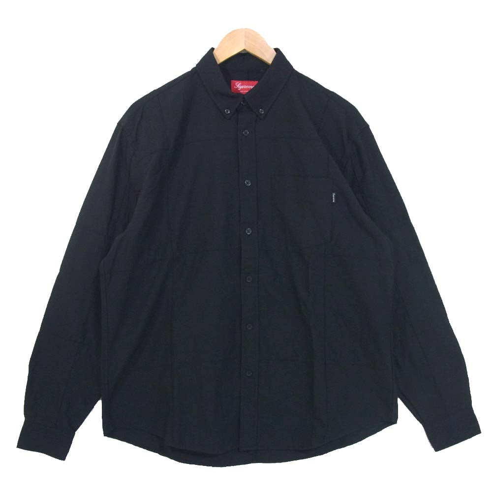 Supreme シュプリーム 20AW Patchwork Oxford Shirt パッチワーク オックスフォード シャツ ブラック系 M【美品】【中古】