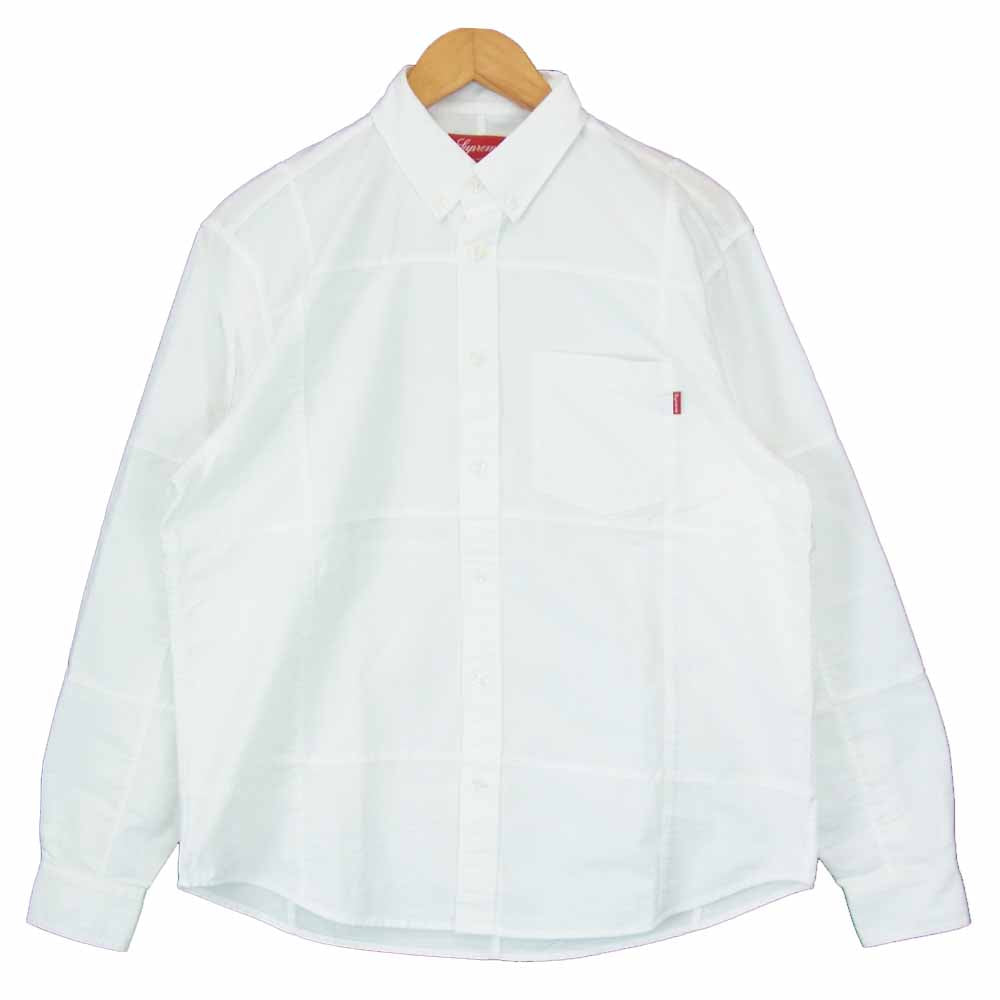 Supreme シュプリーム 20AW Patchwork Oxford Shirt パッチワーク オックスフォード シャツ ホワイト ホワイト系 S【新古品】【未使用】【中古】