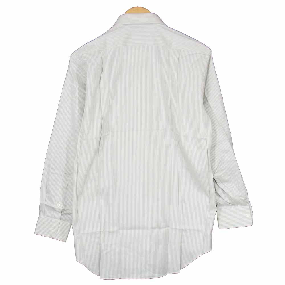 LANVIN ランバン レギュラー カラー ストライプ 長袖 シャツ ホワイト系 39～92【新古品】【未使用】【中古】