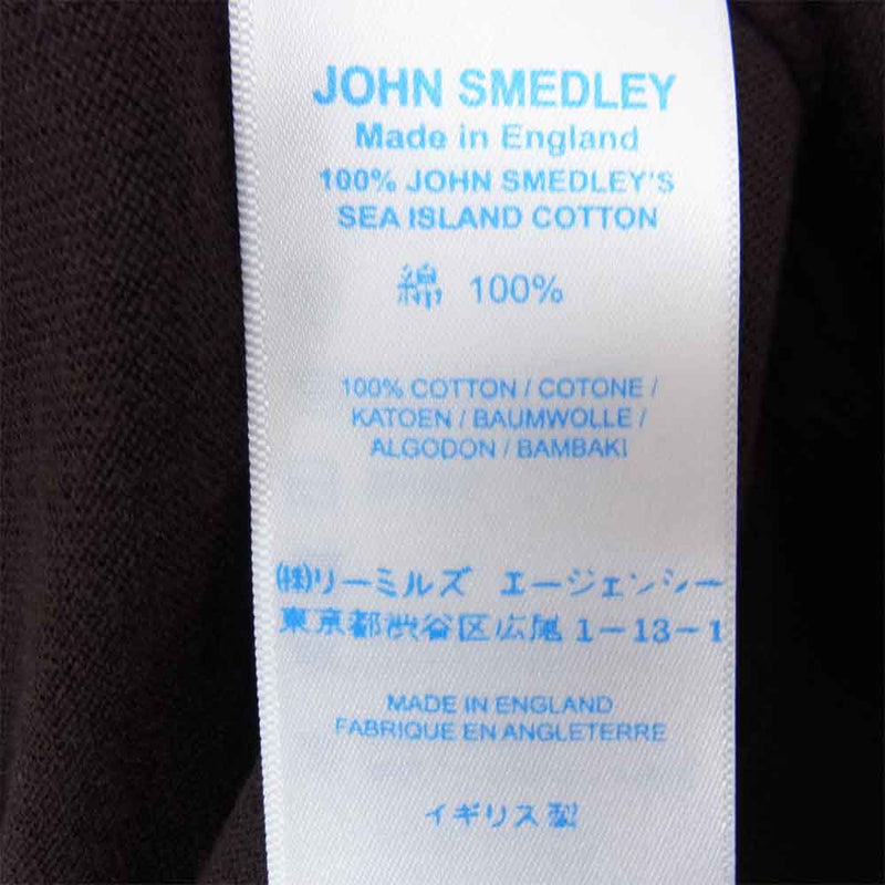 JOHN SMEDLEY ジョンスメドレー BENNETT HANLEY SS ヘンリーネック 半袖 ニット ブラウン系 M【新古品】【未使用】【中古】