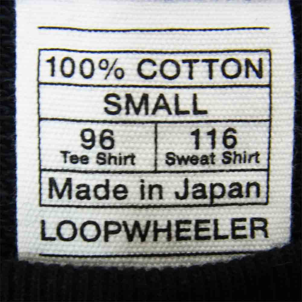 LOOPWHEELER ループウィラー コットン クルーネック スウェット ブラック系 S【中古】