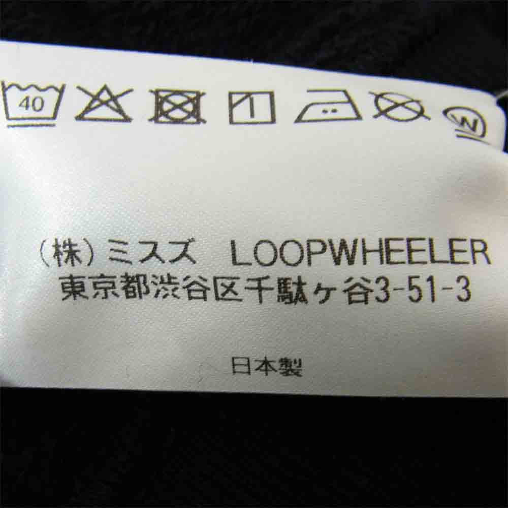 LOOPWHEELER ループウィラー コットン クルーネック スウェット ブラック系 S【中古】