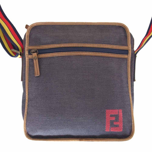 FENDI フェンディ VINTAGE FENDI DENIM CANVAS SHOULDER BAG ヴィンテージ デニム キャンバス ショルダー バッグ インディゴブルー系【中古】