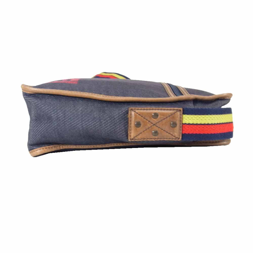 FENDI フェンディ VINTAGE FENDI DENIM CANVAS SHOULDER BAG ヴィンテージ デニム キャンバス ショルダー バッグ インディゴブルー系【中古】