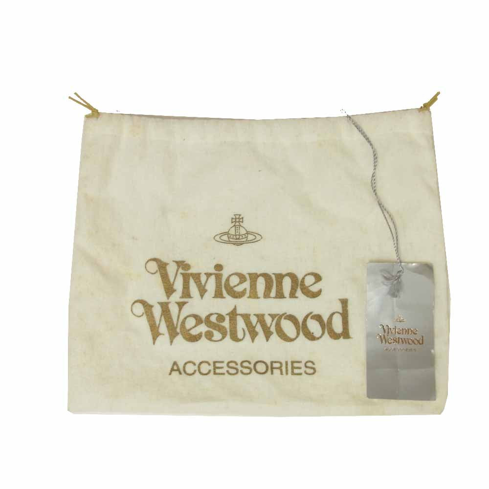 Vivienne Westwood ヴィヴィアンウエストウッド がま口 ショルダー ポシェット バッグ オレンジ系 ブラック系【中古】