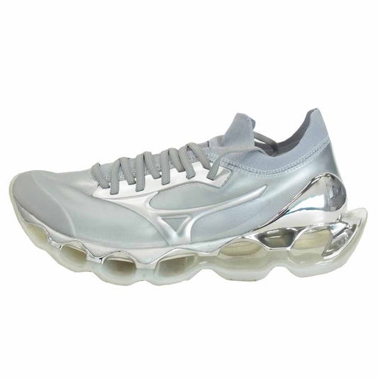 ミズノ D1GA212501 × 空山基 WAVE PROPHECY ウェーブ プロフェシー スニーカー シルバー系 27cm【美品】【中古】