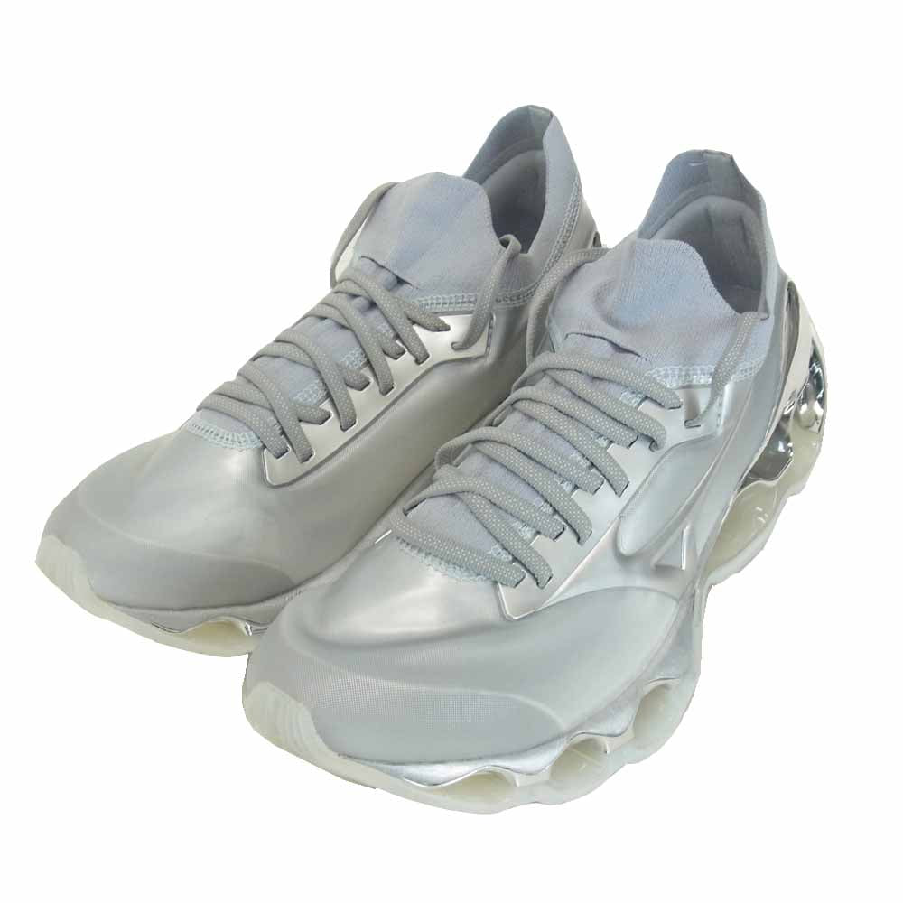 ミズノ D1GA212501 × 空山基 WAVE PROPHECY ウェーブ プロフェシー スニーカー シルバー系 27cm【美品】【中古】