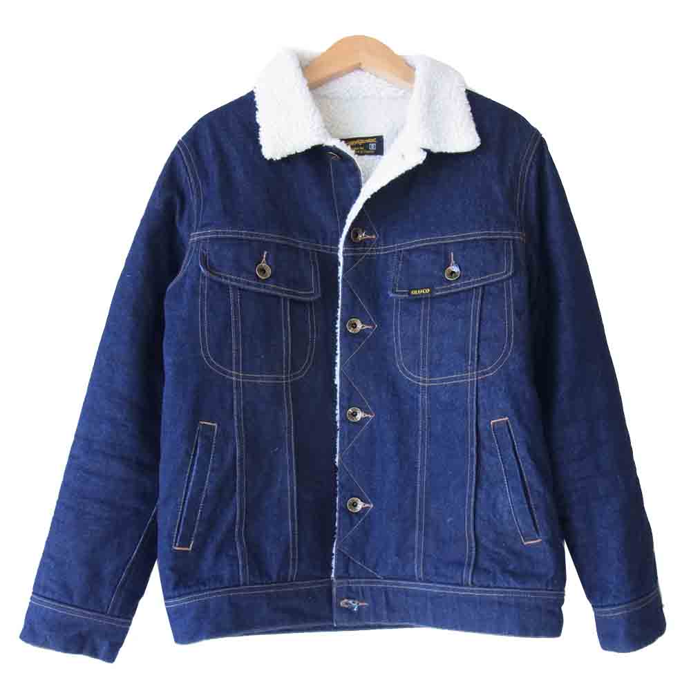 ブルコワークガーメント ボア デニム ジャケット インディゴブルー系 S【美品】【中古】
