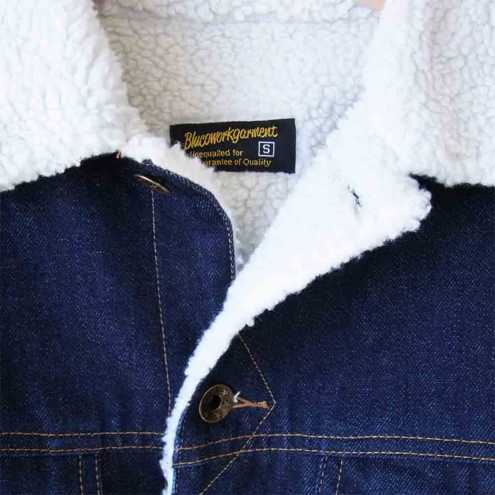 ブルコワークガーメント ボア デニム ジャケット インディゴブルー系 S【美品】【中古】