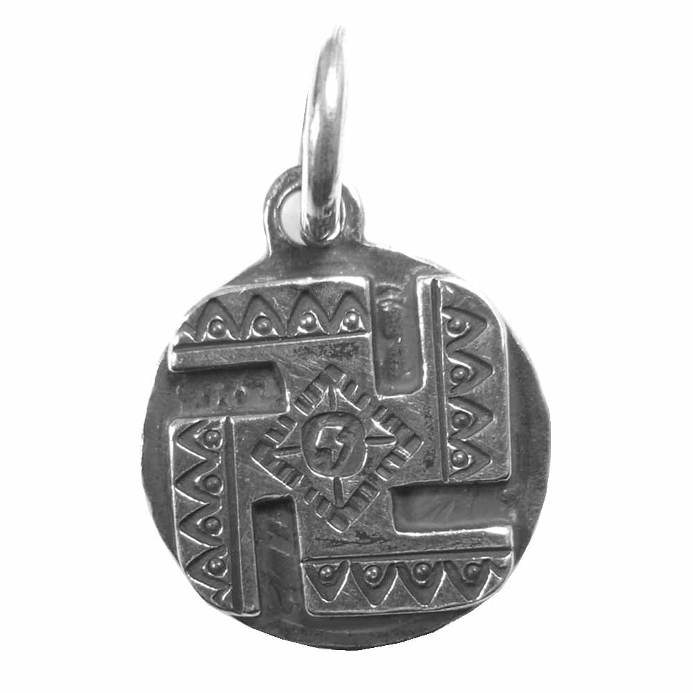 SWASTIKA TOP SILVER925 スワスティカ ペンダント トップ シルバー系【中古】