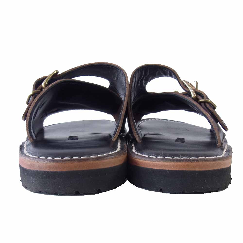 ゼローズ DOUBLE MONK ダブルモンク サンダル ブラック系 43【美品】【中古】