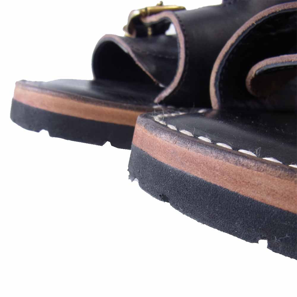 ゼローズ DOUBLE MONK ダブルモンク サンダル ブラック系 43【美品】【中古】