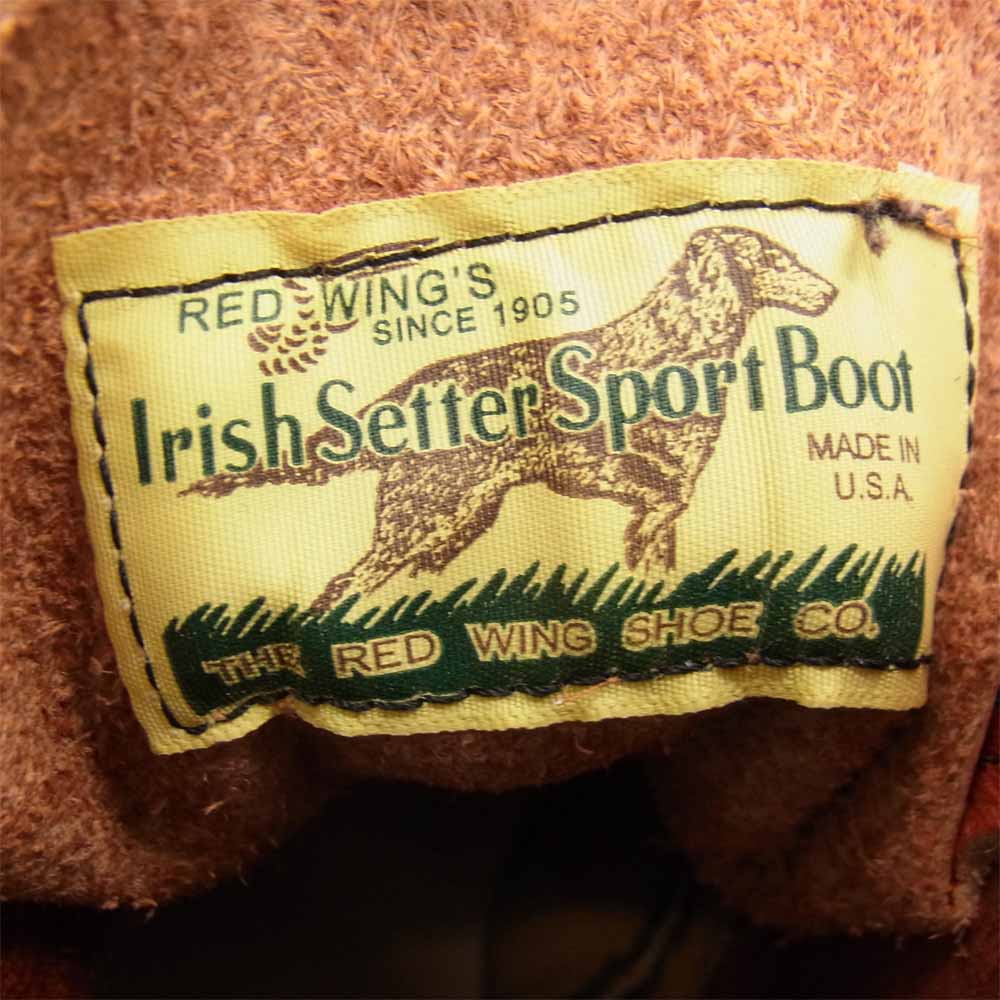 RED WING レッドウィング 8875 四角犬復刻 アイリッシュセッター ワークブーツ エンジ系 US 9【美品】【中古】