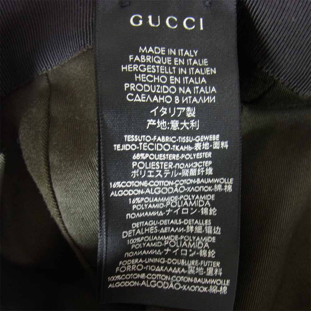 GUCCI グッチ 200035 国内正規品 GGキャンバス シェリーライン ベースボール キャップ ブラウン系 XL【中古】