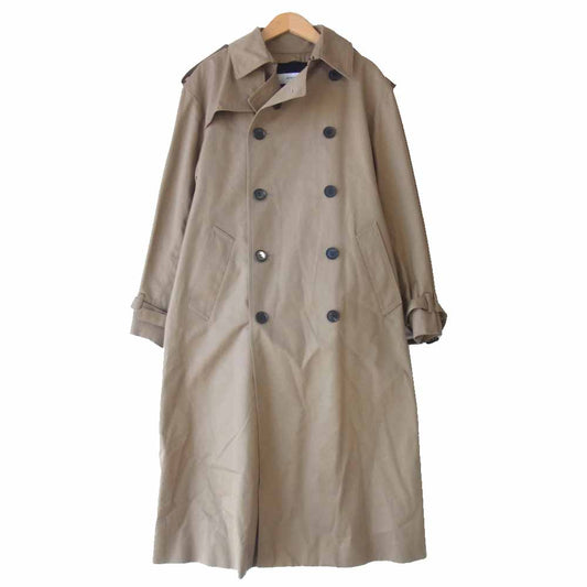 HYKE ハイク 183-17093 022 OVER SIZE TRENCH COAT ウールライナー付 撥水加工 高密度サージ オーバーサイズ トレンチコート  ベージュ系 2【美品】【中古】
