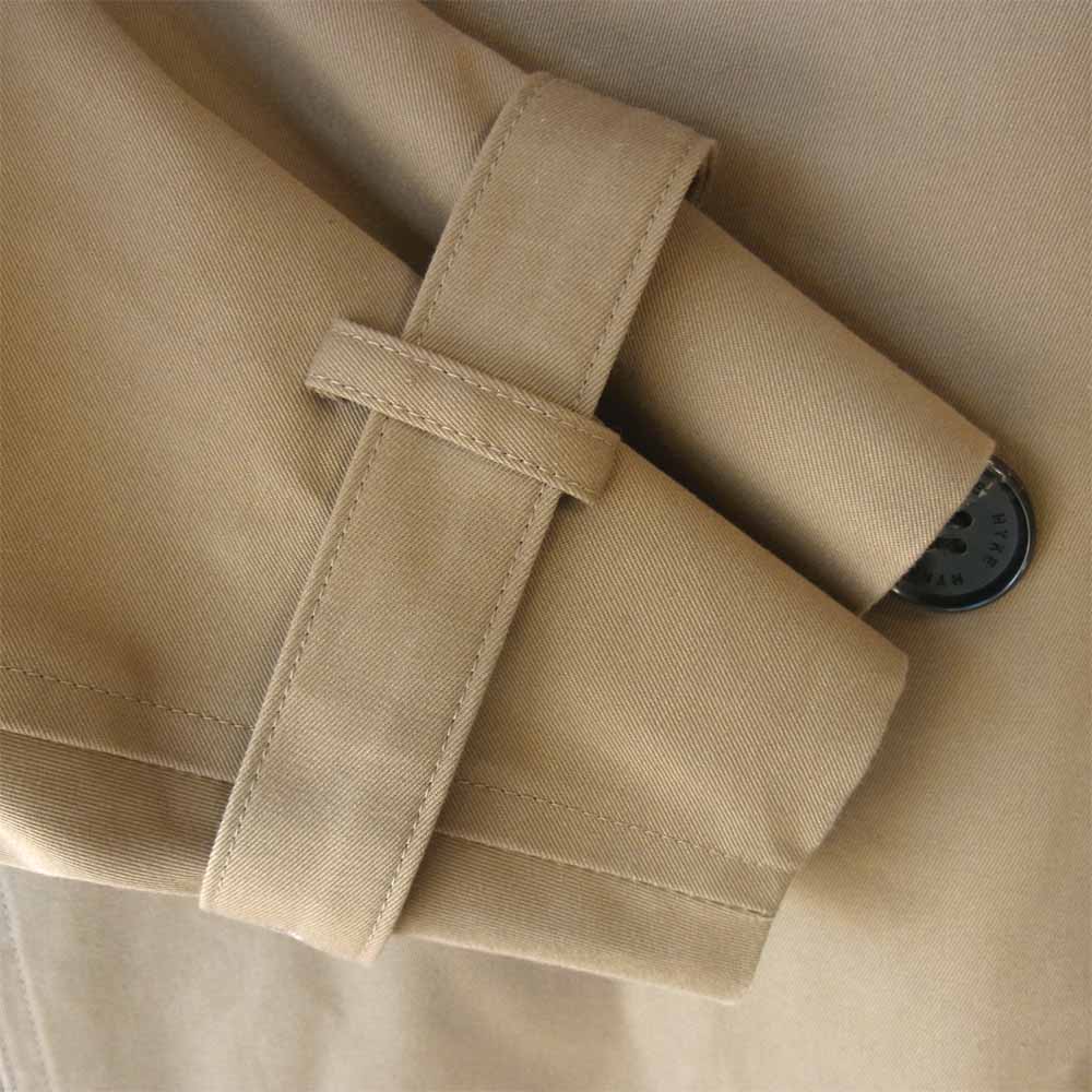 HYKE ハイク 183-17093 022 OVER SIZE TRENCH COAT ウールライナー付 撥水加工 高密度サージ オーバーサイズ トレンチコート  ベージュ系 2【美品】【中古】
