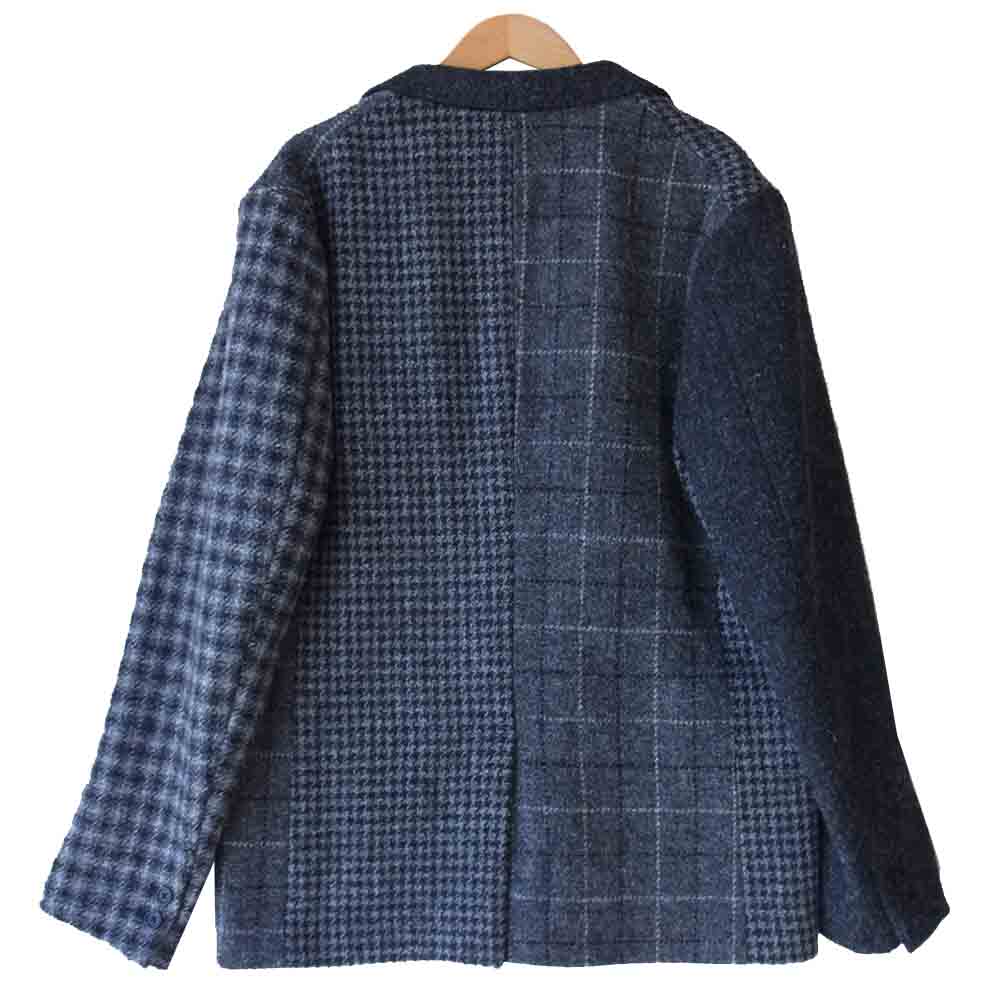 UNITED ARROWS ユナイテッドアローズ B&Y × HARRIS TWEED ハリスツイード クレイジーパターン テーラード ジャケット グレー系 L【中古】