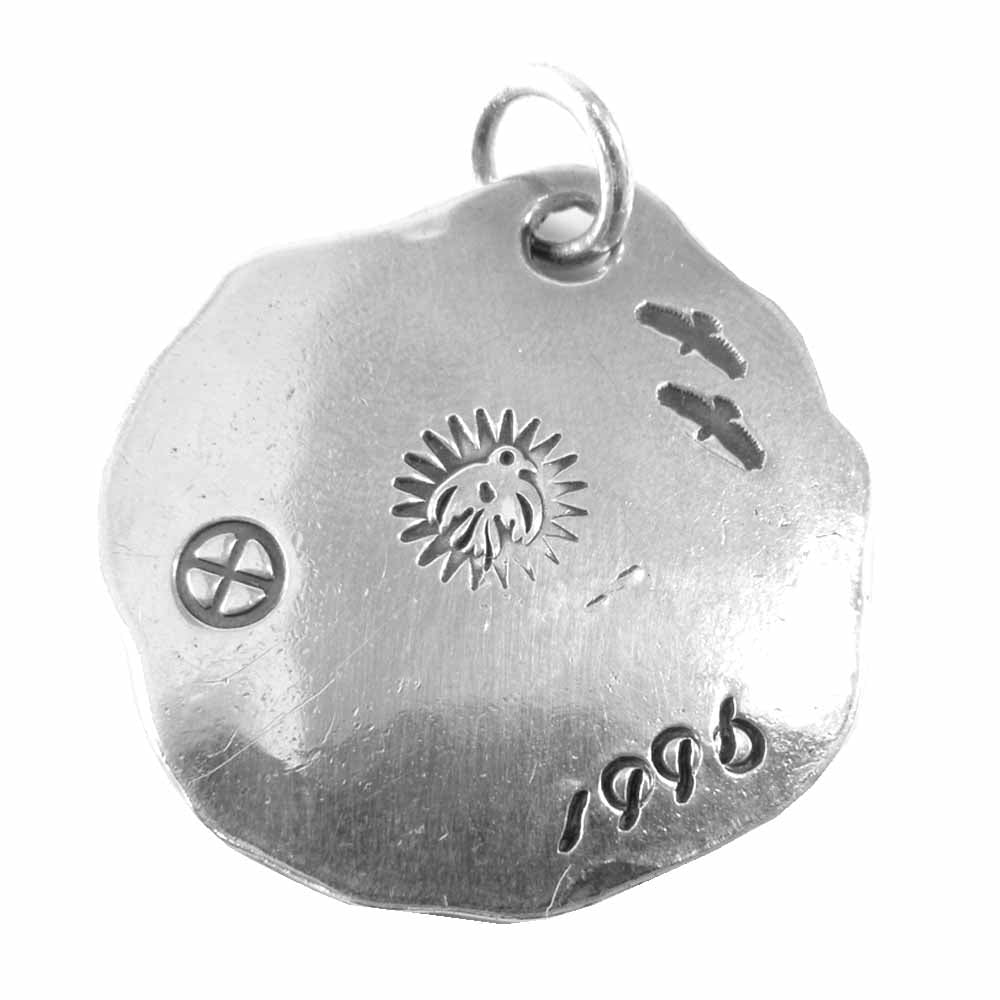 WINGROCK ウィングロック 90s 18K付 タタキ メタル ペンダントトップ シルバー系【中古】