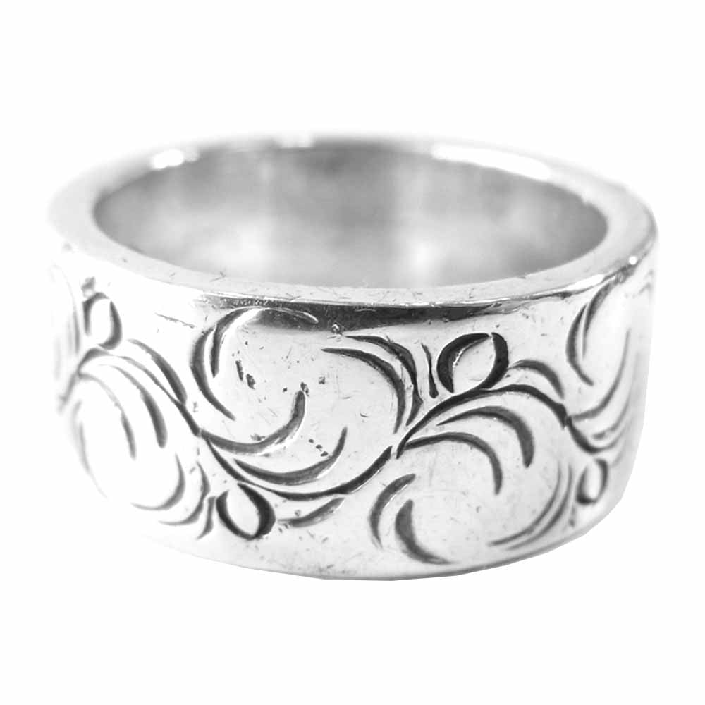 WINGROCK ウィングロック 18K メタル付き 唐草 シルバー リング シルバー系 17【中古】