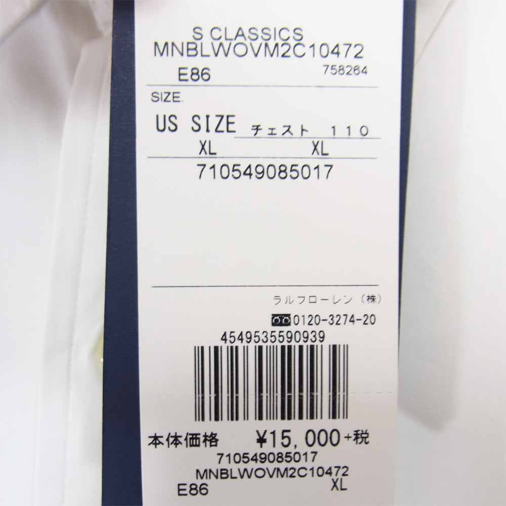 RALPH LAUREN ラルフローレン MNBLWOVM2C10472 長袖 ブラウス シャツ ホワイト系 XL【新古品】【未使用】【中古】