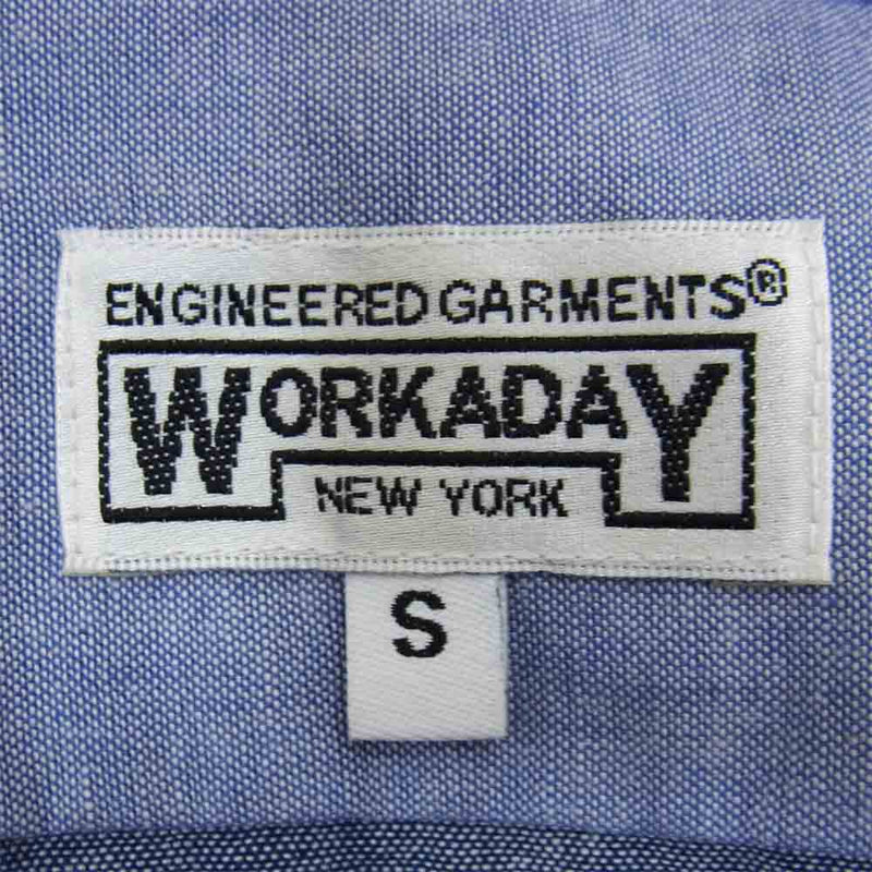 Engineered Garments エンジニアードガーメンツ WORKADAY クレイジーパターン シャンブレー シャツ ブルー系 S【美品】【中古】