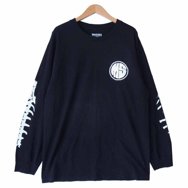 マシス L/S tee プリント ロングTシャツ ブラック系 L【中古】