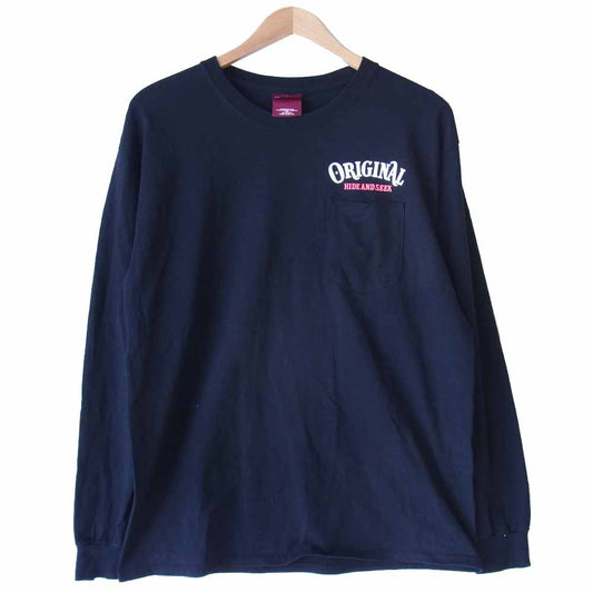 HideandSeek ハイドアンドシーク 20AW × テンダーロイン TENDERLOIN POCKET L/S TEE ポケットTシャツ ブラック系 L【中古】
