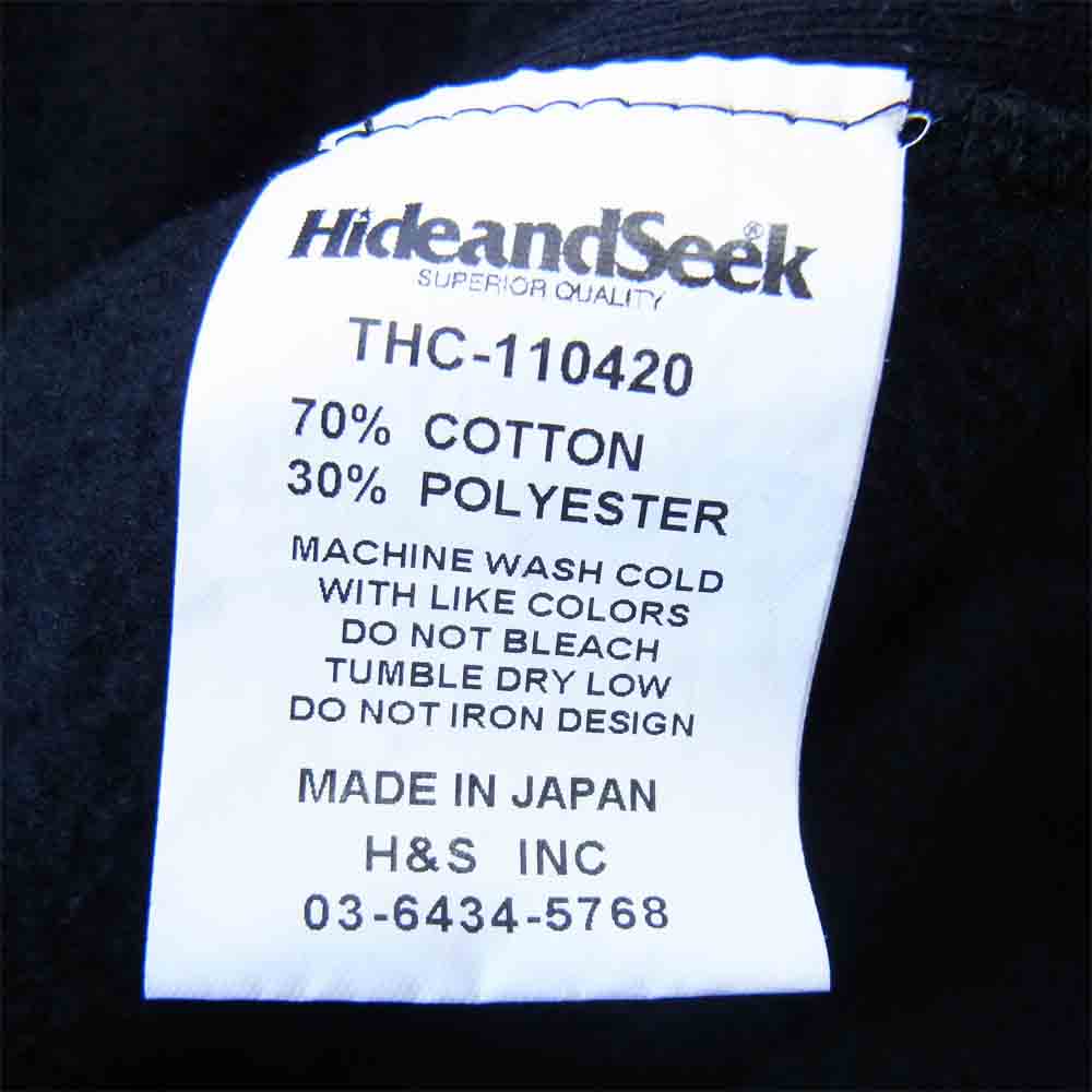 HideandSeek ハイドアンドシーク × テンダーロイン TENDERLOIN SWEAT SHIRT-2 スウェット パーカー 黒 ブラック系 M【美品】【中古】