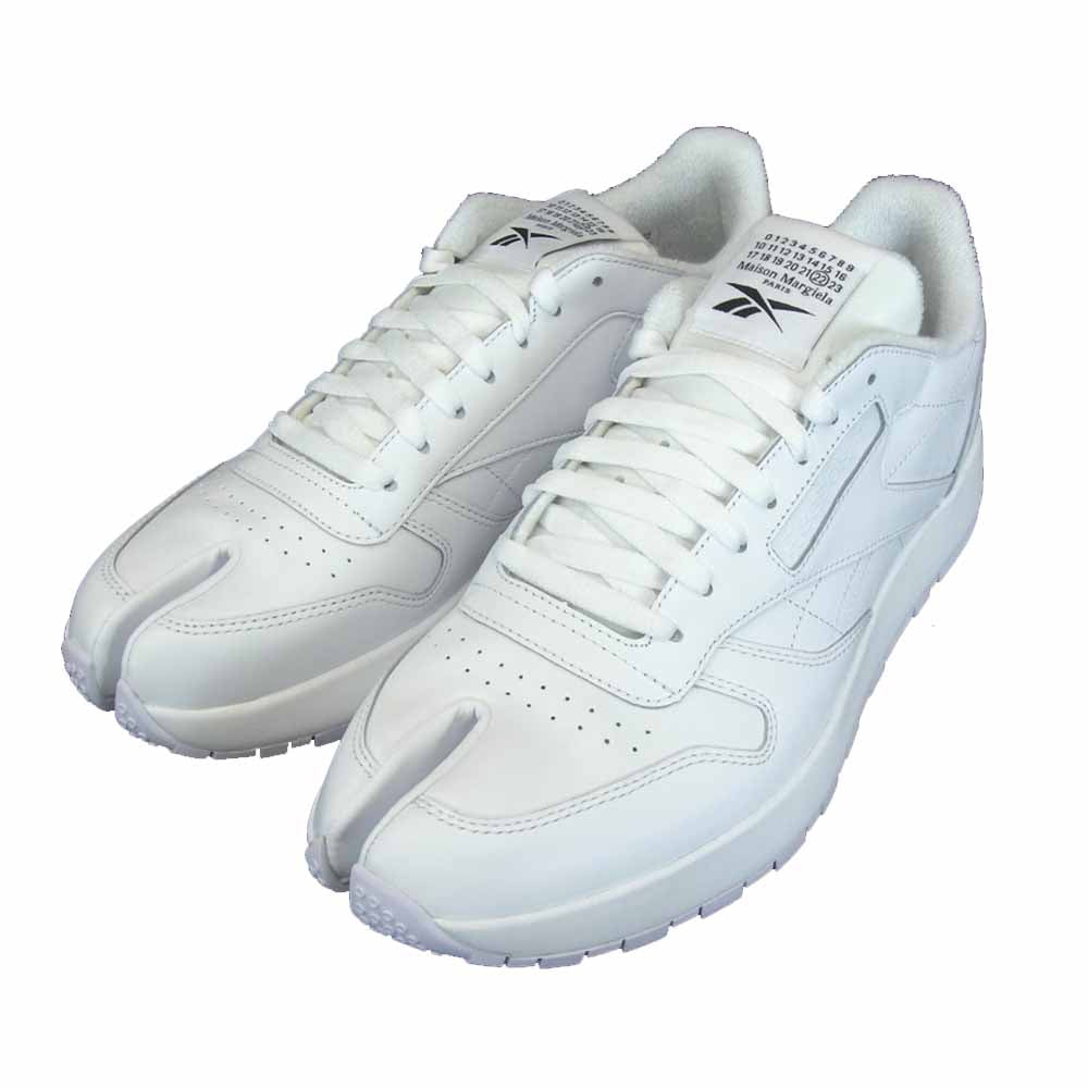 MAISON MARGIELA メゾンマルジェラ H04865 × リーボック Reebok Classic Leather Tabi クラシックレザー タビ スニーカー 白 ホワイト系 28cm【新古品】【未使用】【中古】