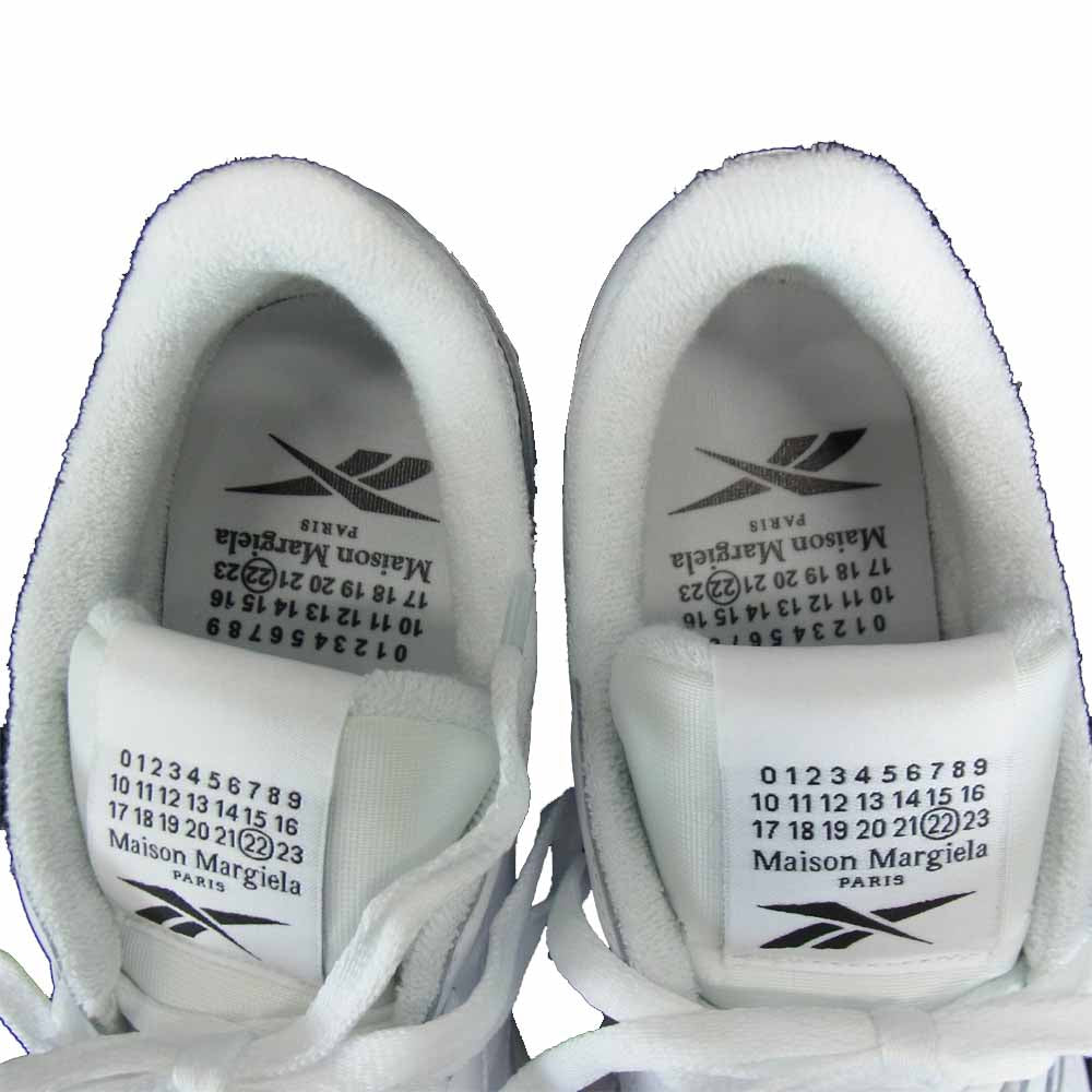 MAISON MARGIELA メゾンマルジェラ H04865 × リーボック Reebok Classic Leather Tabi クラシックレザー タビ スニーカー 白 ホワイト系 28cm【新古品】【未使用】【中古】