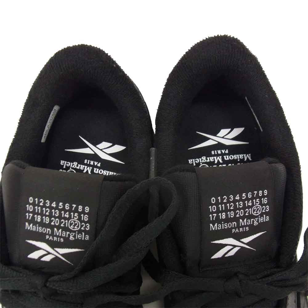 MAISON MARGIELA メゾンマルジェラ H04864 × リーボック Reebok Classic Leather Tabi クラシックレザー タビ スニーカー 黒 ブラック系 28cm【新古品】【未使用】【中古】
