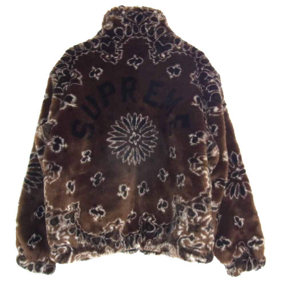 Supreme シュプリーム 21SS Bandana Fur Bomber Jacket バンダナ ファー ボンバー ジャケット ブラウン系 S【新古品】【未使用】【中古】