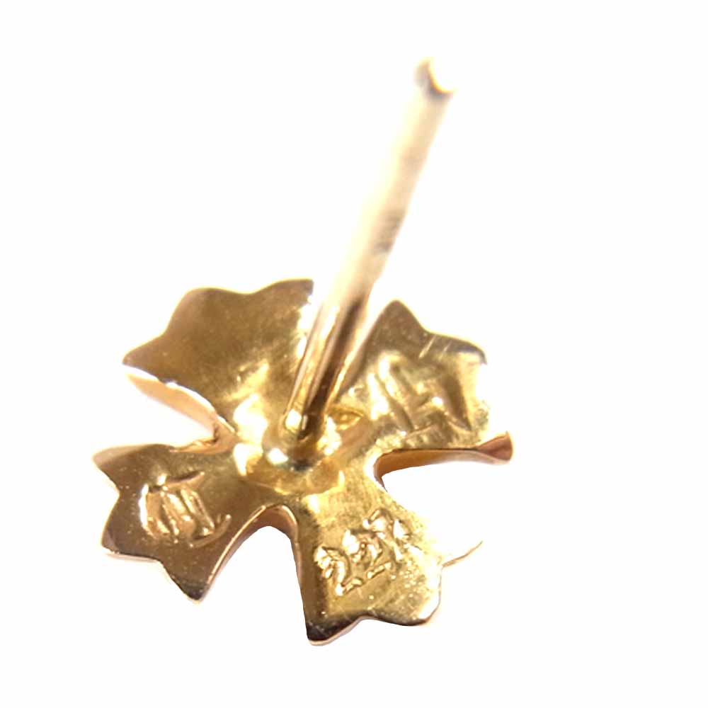 CHROME HEARTS クロムハーツ（原本有） レシート付 22K No2 CH PLS DIA CHプラス スタッド 1ダイヤ ピアス ゴールド系【中古】