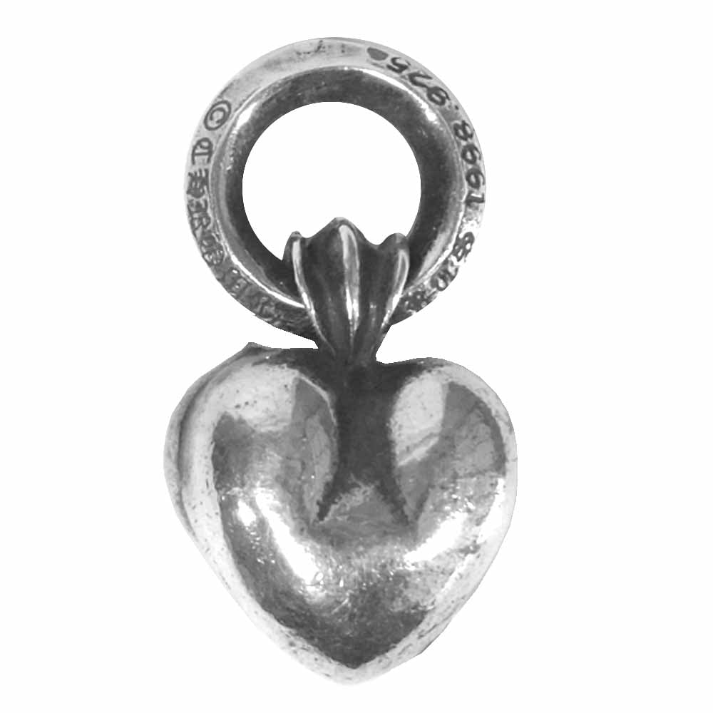 CHROME HEARTS クロムハーツ（原本無） Heart Charm ハート チャーム ペンダント トップ シルバー925 シルバー系【中古】