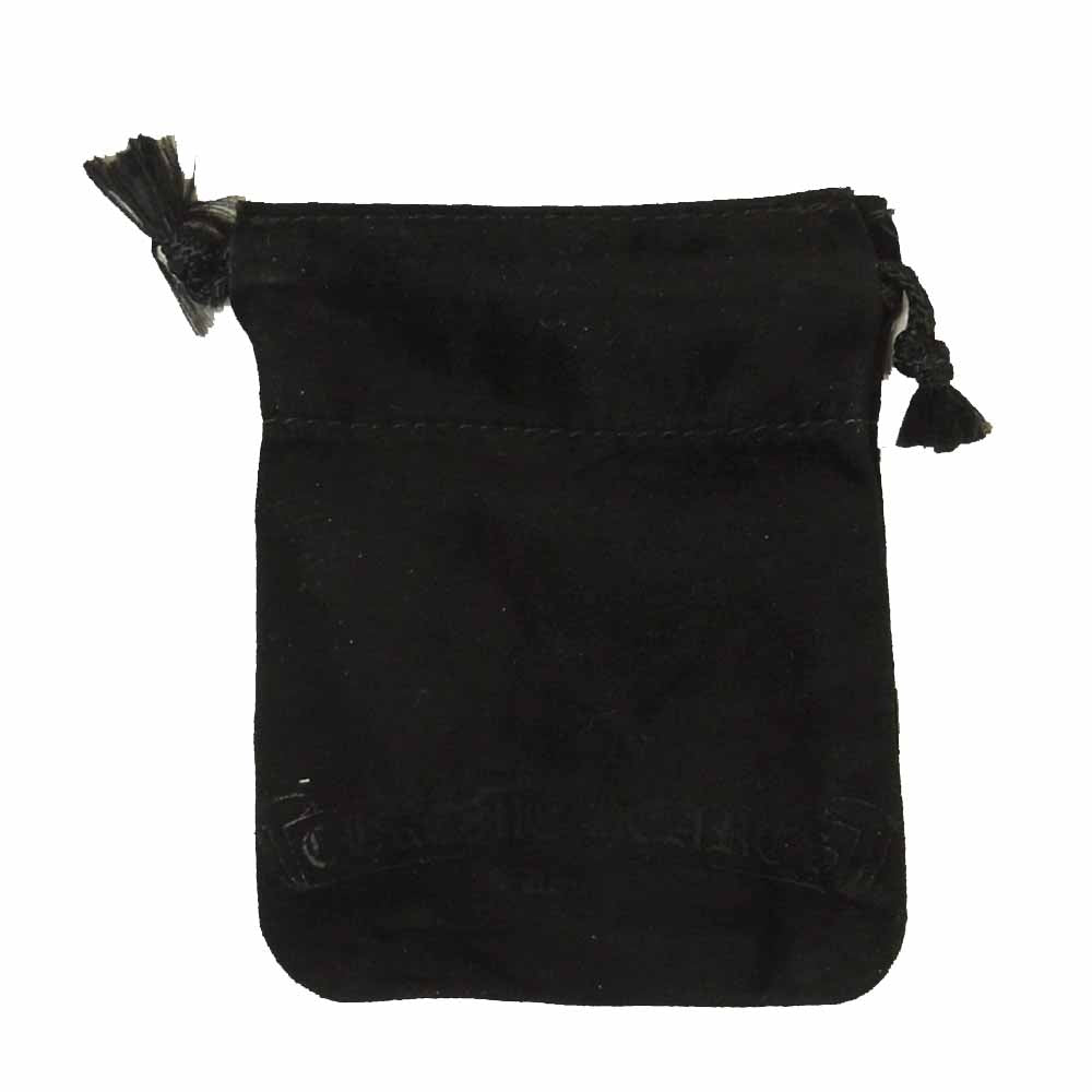 CHROME HEARTS クロムハーツ（原本有） ZERO PYRMD STDS SNGL ピラミッドスタッズ シングル レザー ブレスレット ブラック系 シルバー系【中古】