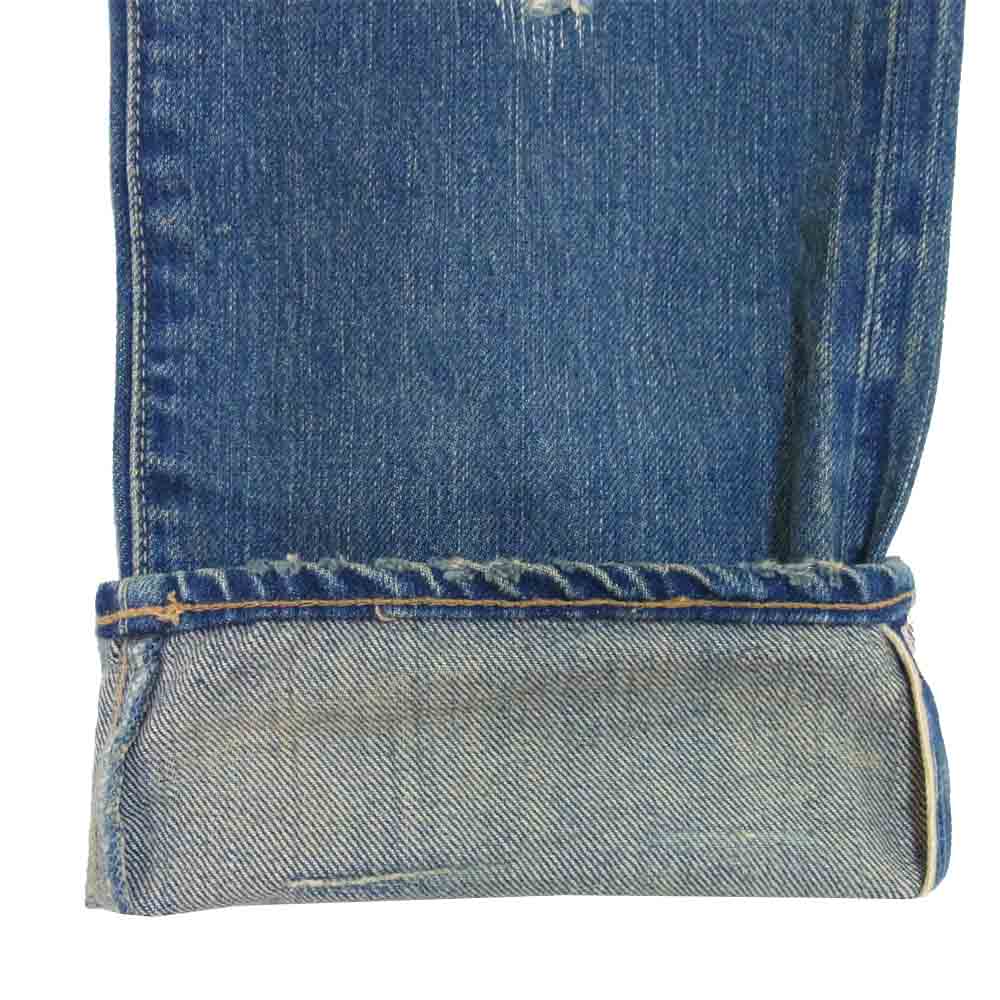 HYSTERIC GLAMOUR ヒステリックグラマー 4AP-2124 クラッシュ リペア加工 スタッズ デニムパンツ インディゴブルー系 34【中古】