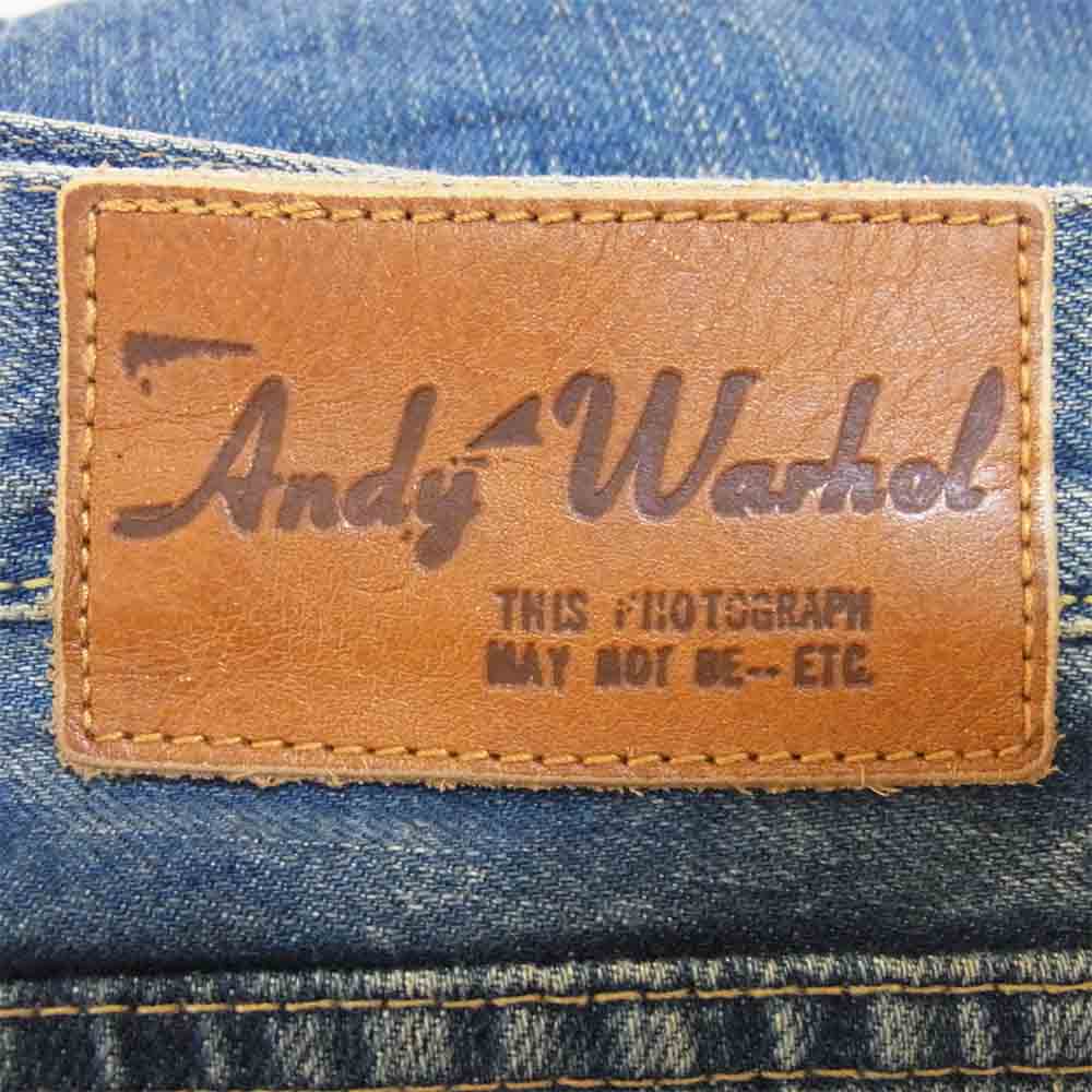 HYSTERIC GLAMOUR ヒステリックグラマー 7AP-0084 Andy Warhol アンディウォーホル バナナ スタッズ デニムパンツ インディゴブルー系 34【中古】