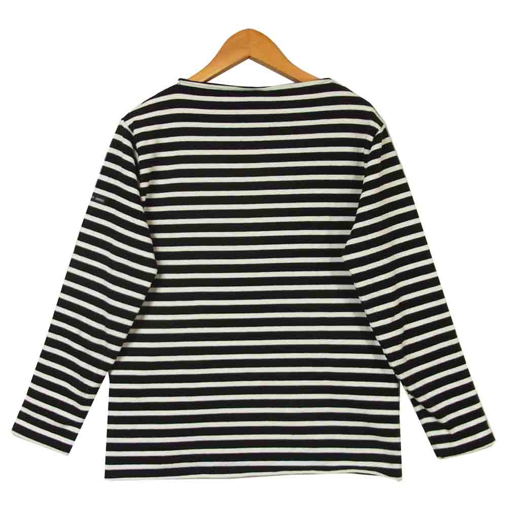 SAINT JAMES セントジェームス OUESSANT ウエッソン ボーダー 長袖 カットソー ブラック系 ホワイト系 S【中古】