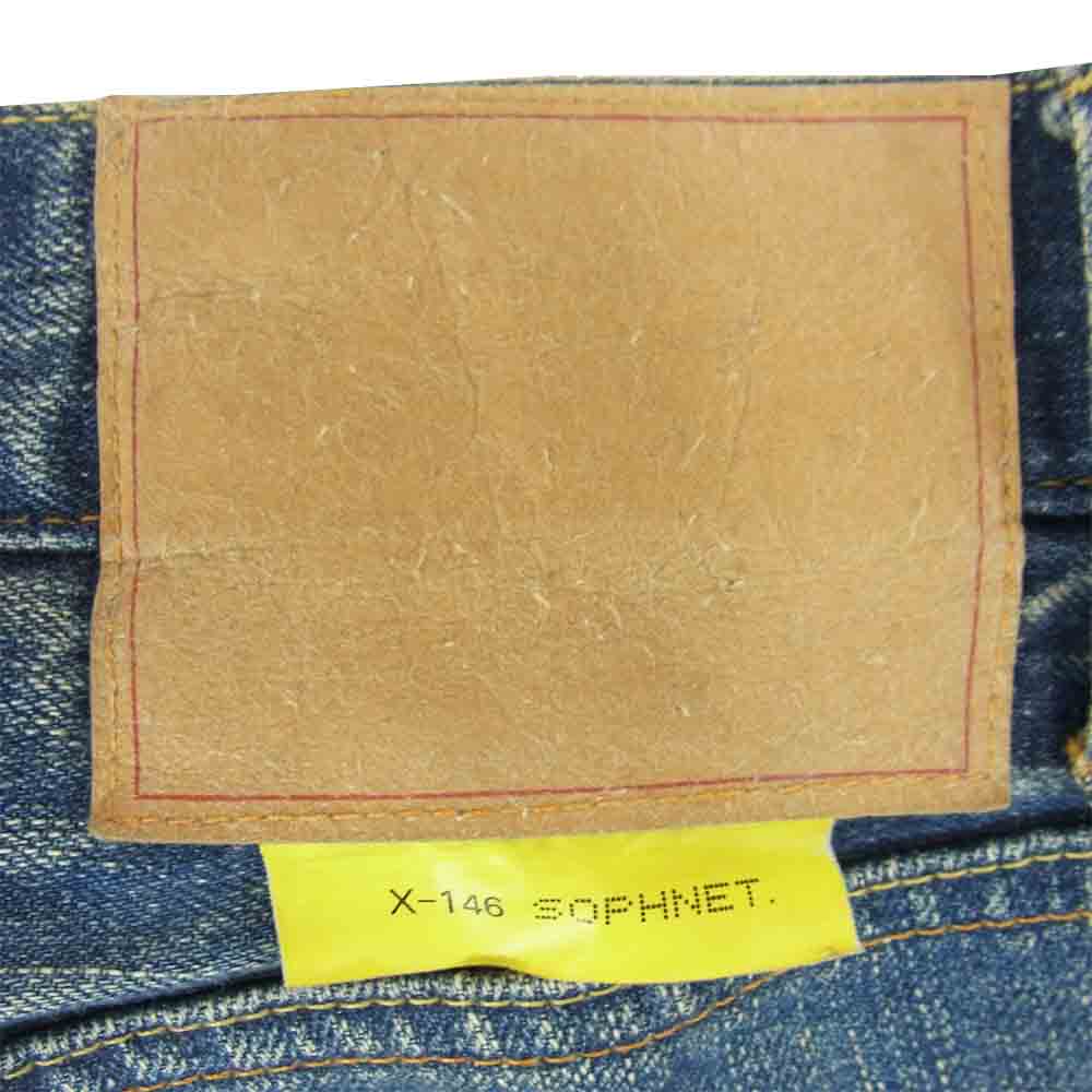 SOPHNET. ソフネット SOPH-100062 X-146 ダメージ加工 デニムパンツ インディゴブルー系 M【中古】