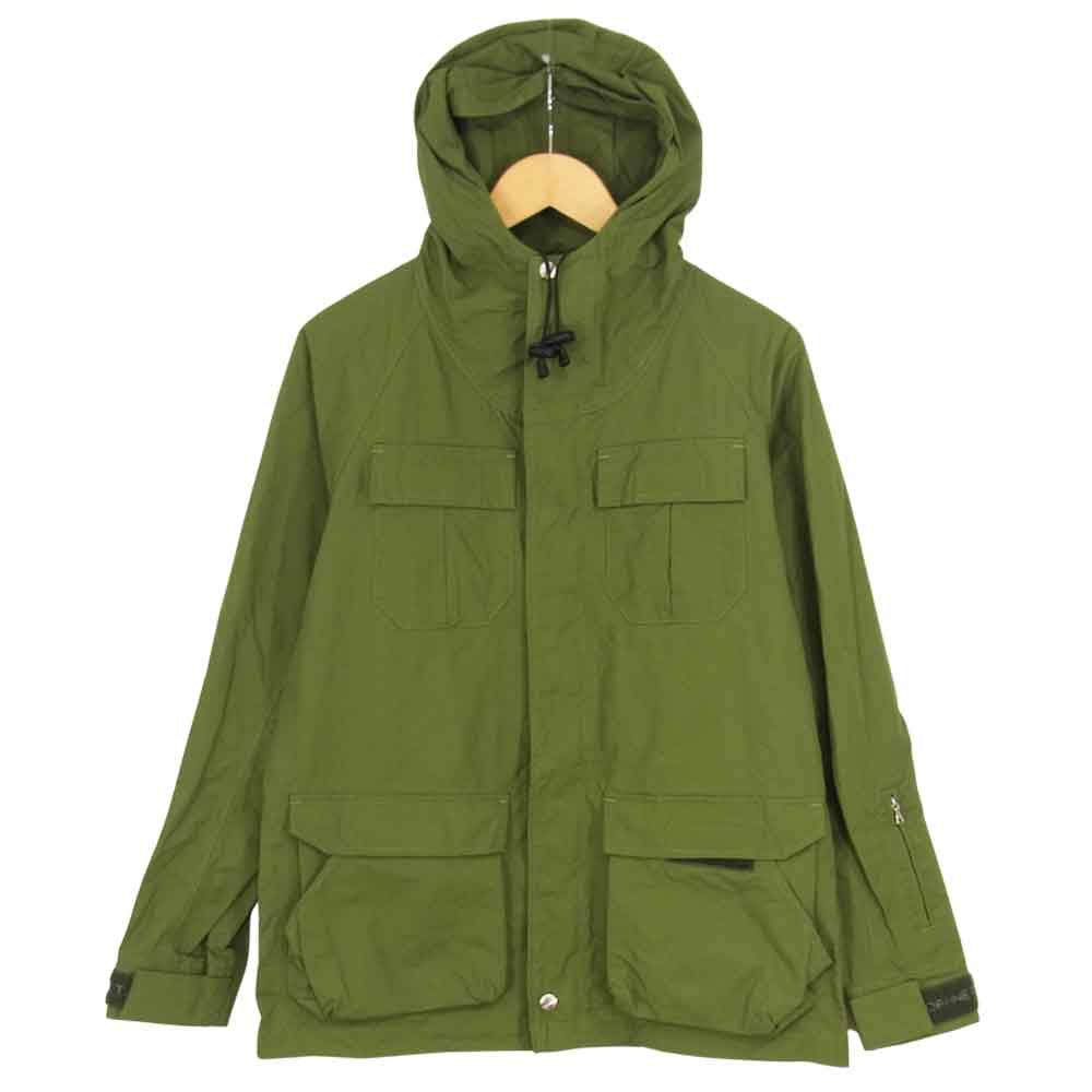 SOPHNET. ソフネット SHOP-70027 ナイロン ジップ パーカー ジャケット カーキ系 S【中古】