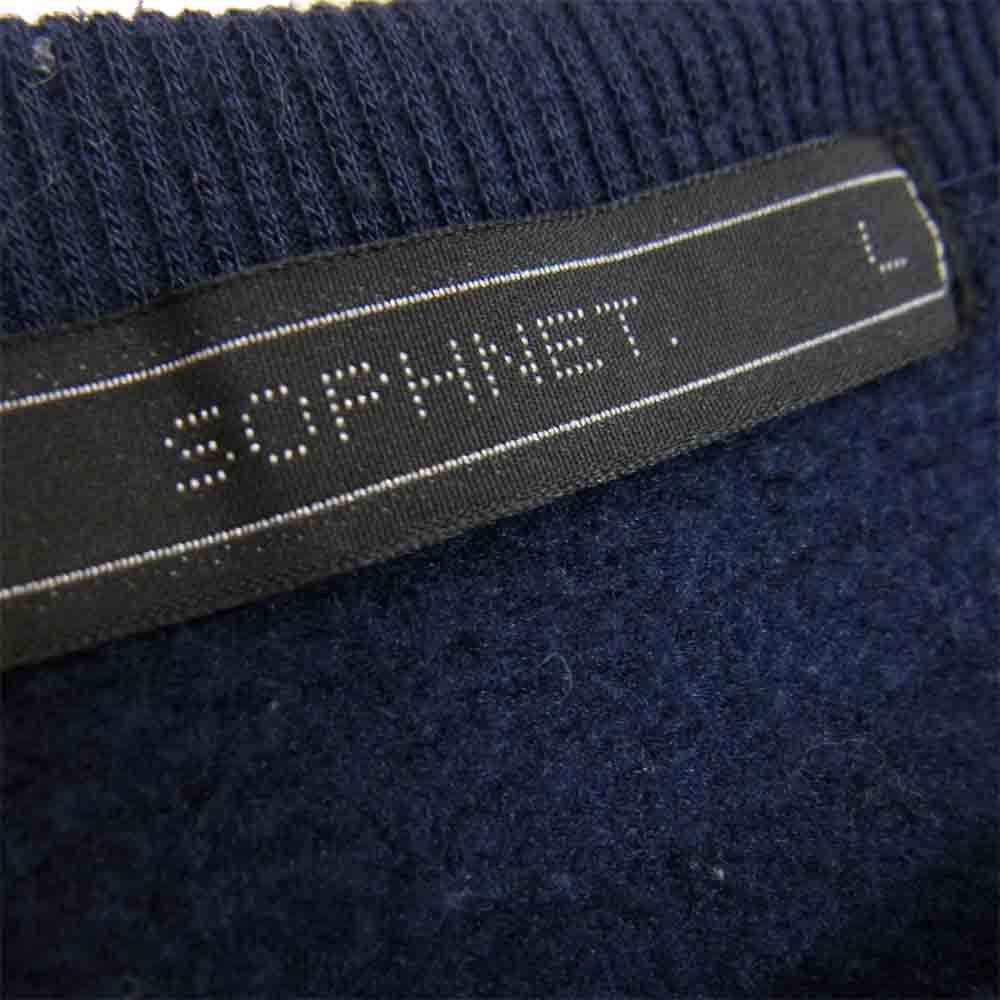 SOPHNET. ソフネット SOPH-123109 THERMASTAT CREW NECK SWEAT クルーネック スウェット ネイビー系 L【中古】