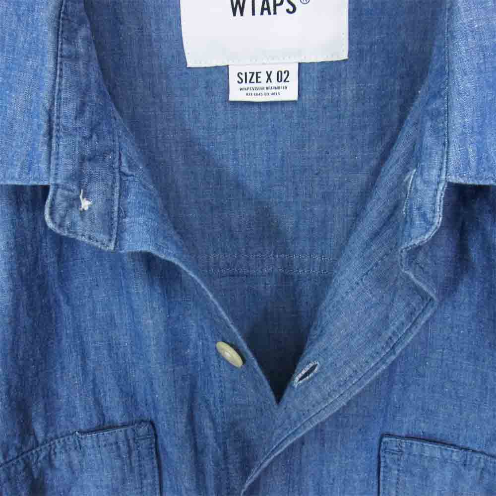 WTAPS ダブルタップス 181BRDT-SHM02 CELL LS SHIRT セル ロングスリーブ シャツ インディゴブルー系 M【中古】