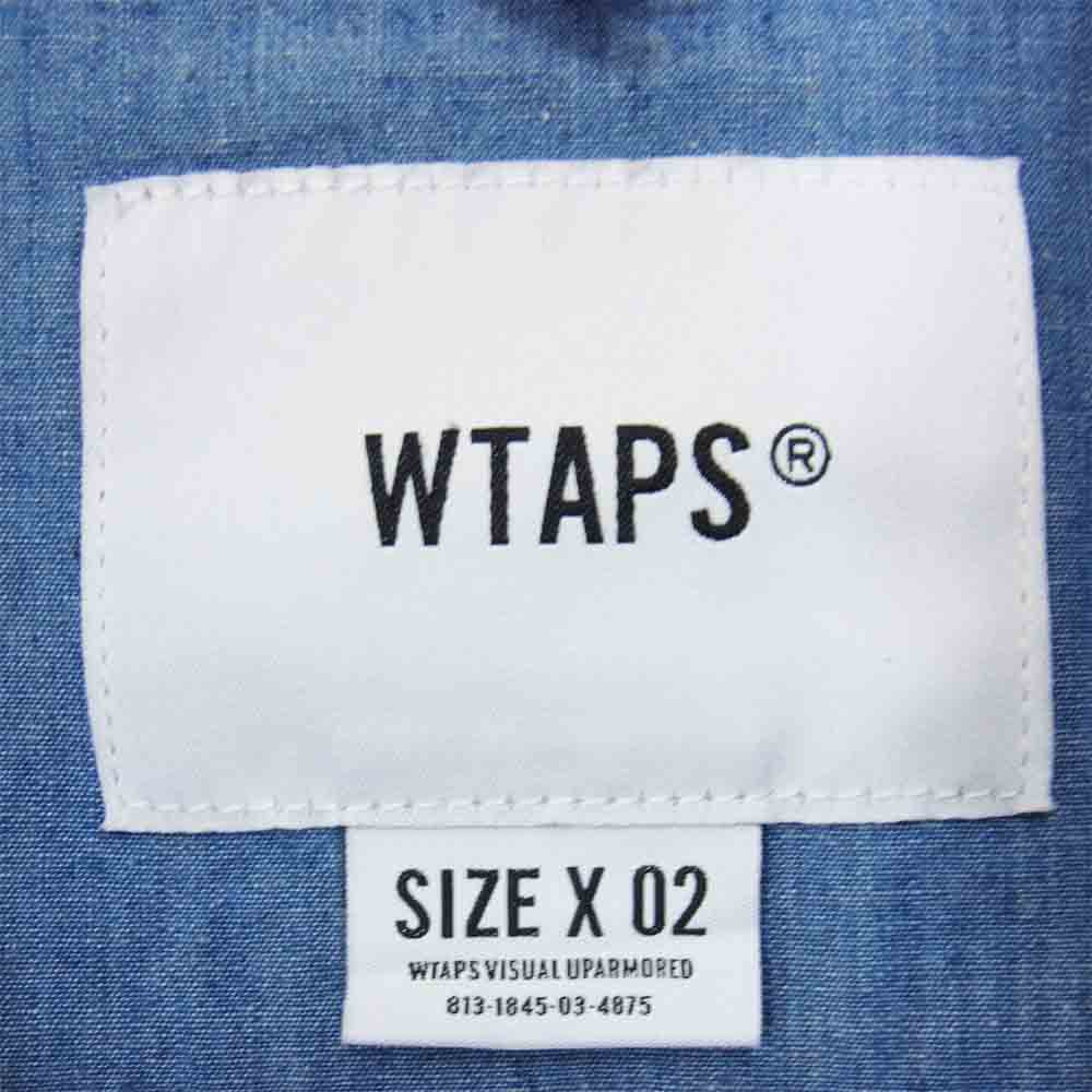 WTAPS ダブルタップス 181BRDT-SHM02 CELL LS SHIRT セル ロングスリーブ シャツ インディゴブルー系 M【中古】