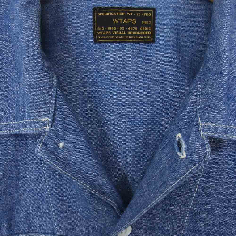 WTAPS ダブルタップス 162GWDT-SHM11 DECK CHAMBRAY LS デッキ シャンブレー ロングスリーブ シャツ インディゴブルー系 M【中古】
