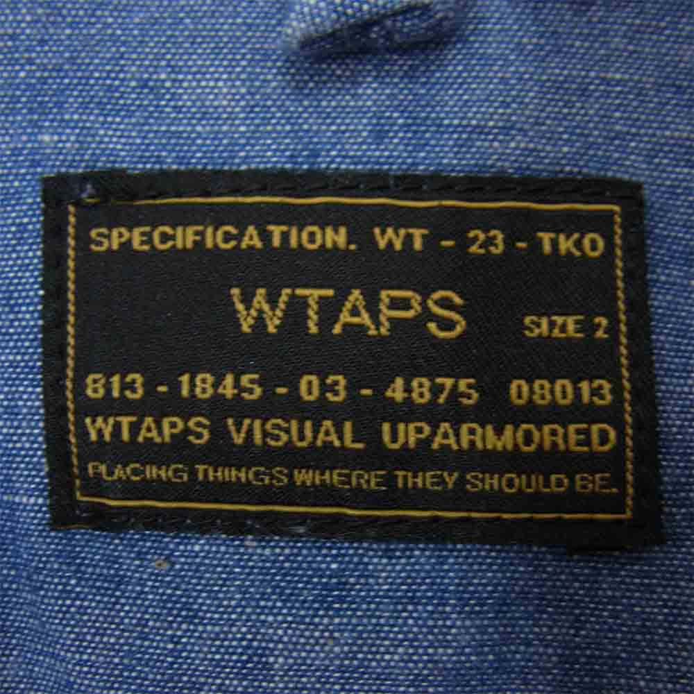 WTAPS ダブルタップス 162GWDT-SHM11 DECK CHAMBRAY LS デッキ シャンブレー ロングスリーブ シャツ インディゴブルー系 M【中古】
