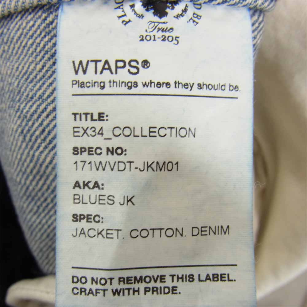 WTAPS ダブルタップス 171WVDT-JKM01 BLUES JK ブルース デニム ジャケット インディゴブルー系 M【中古】