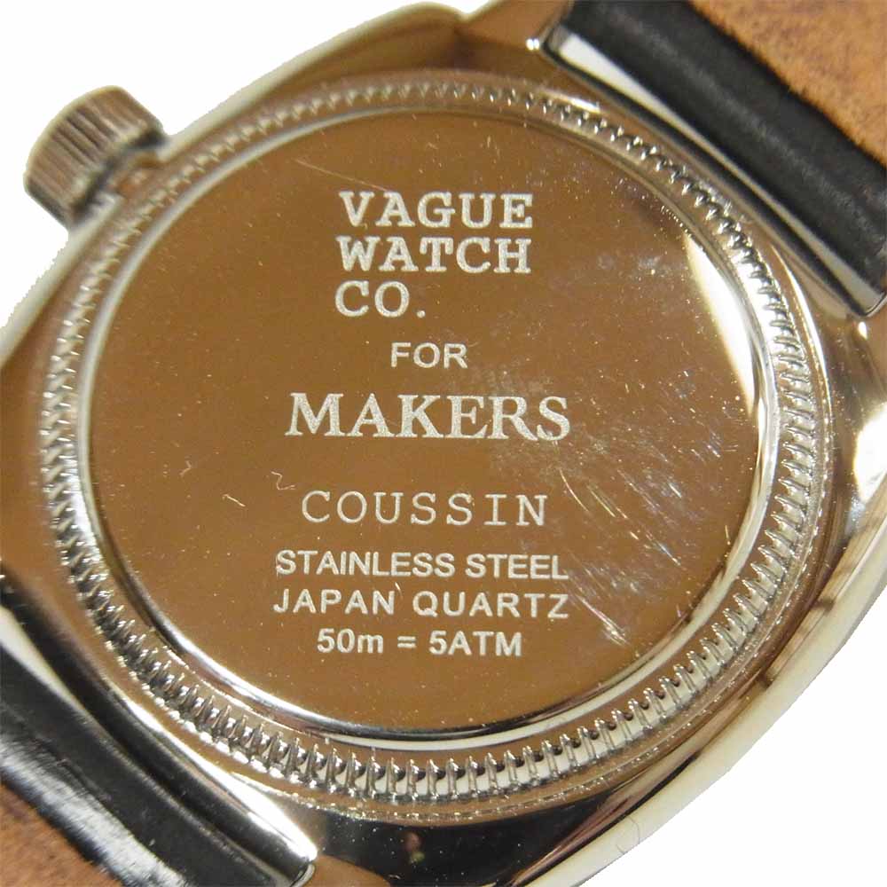 ヴァーグウォッチカンパニー × MAKERS メイカーズ 100本限定 FLUID CORDVAN BELT WATCH 腕時計 ブラック系【中古】