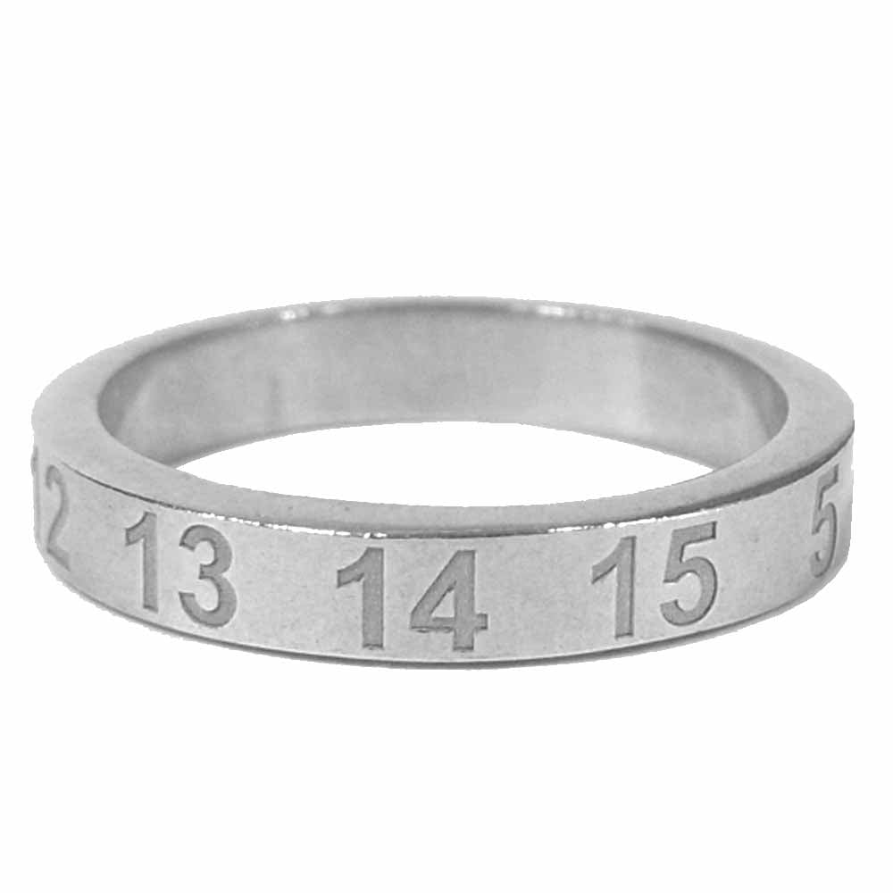 MAISON MARGIELA メゾンマルジェラ SM1UQ0040 POLISHED SILVER NUMBERS LOGO RING ナンバー ロゴ リング シルバー系 21号【極上美品】【中古】